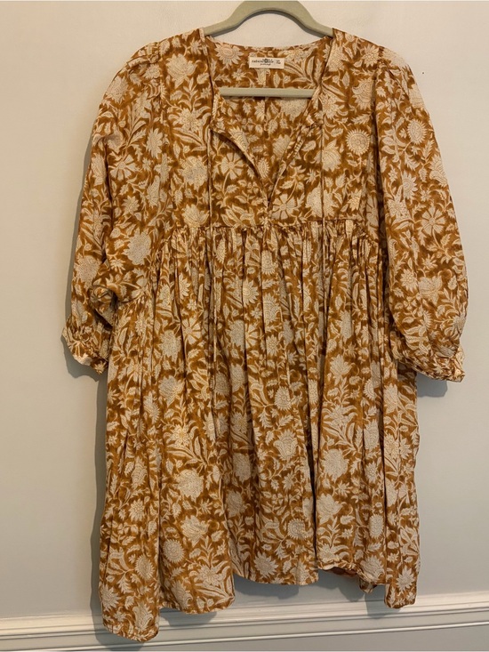 NATURAL LIFE Dresses & Skirts - Natural Life 100% Cotton Floral Oversized Tunic Dress Sz XL X-Large